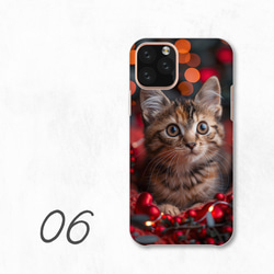 小貓貓可愛心型愛心針織智慧型手機保護殼相容所有型號後背式硬殼 NLFT-HARD-a157 第8張的照片