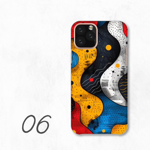 アート デザイン パターン カラフル 抽象 全機種対応スマホケース 背面