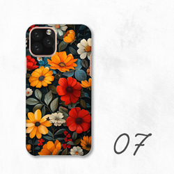 花卉花卉圖案多彩植物智慧型手機保護殼相容於所有型號後背式硬殼 NLFT-HARD-a170 第9張的照片