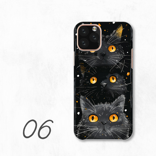 黒猫イラストのiPhone用ソフトケース 黒猫イラストのiPhone用ソフトケース