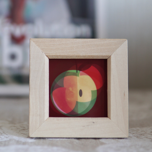 幾何学 リンゴ キュビズム インテリア 絵 額付き グラフィック アート