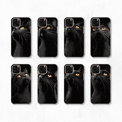 黑貓照片寵物可愛真實智慧型手機保護殼相容於所有型號後背式硬殼 NLFT-HARD-a175 第2張的照片