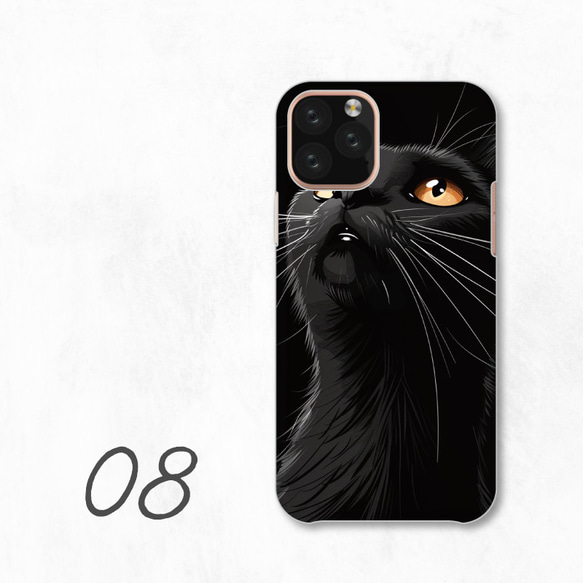 黑貓照片寵物可愛真實智慧型手機保護殼相容於所有型號後背式硬殼 NLFT-HARD-a175 第10張的照片