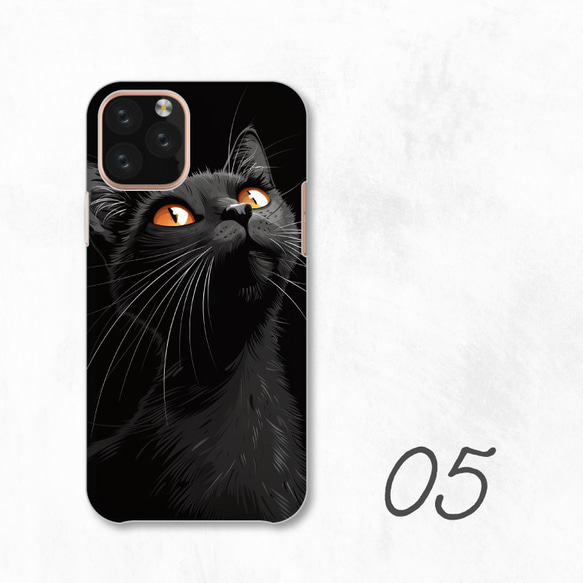 黑貓照片寵物可愛真實智慧型手機保護殼相容於所有型號後背式硬殼 NLFT-HARD-a175 第7張的照片