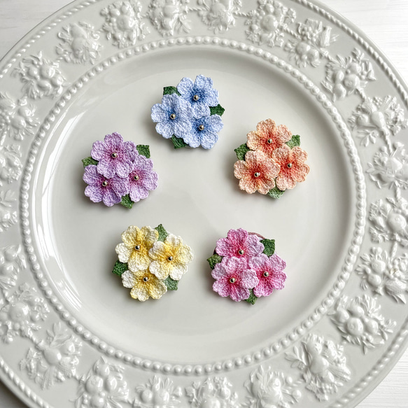 編んで染めた桜　ブローチ　さくら　サクラ　 6枚目の画像