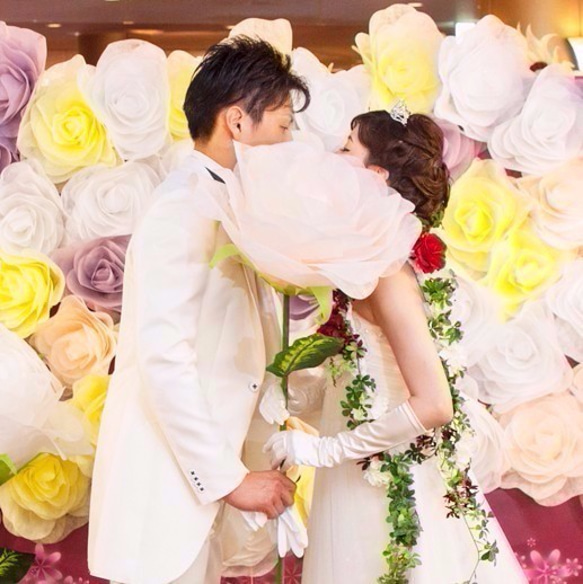 【おためし】ジャイアントフラワー ローズL レッド　Giant Flower 花径約45cm　結婚式　アニバーサリー 3枚目の画像