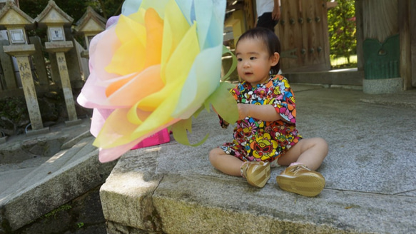 【おためし】ジャイアントフラワー ローズL レインボー　Giant Flower 花径約45cm　結婚式 装飾 4枚目の画像