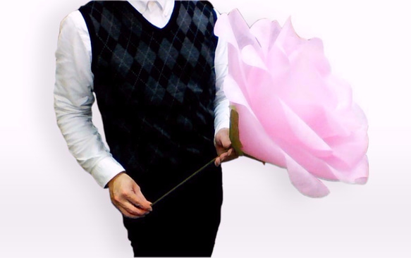 【おためし】ジャイアントフラワー ローズL バイオレット　Giant Flower 花径約45cm　結婚式　装飾 6枚目の画像