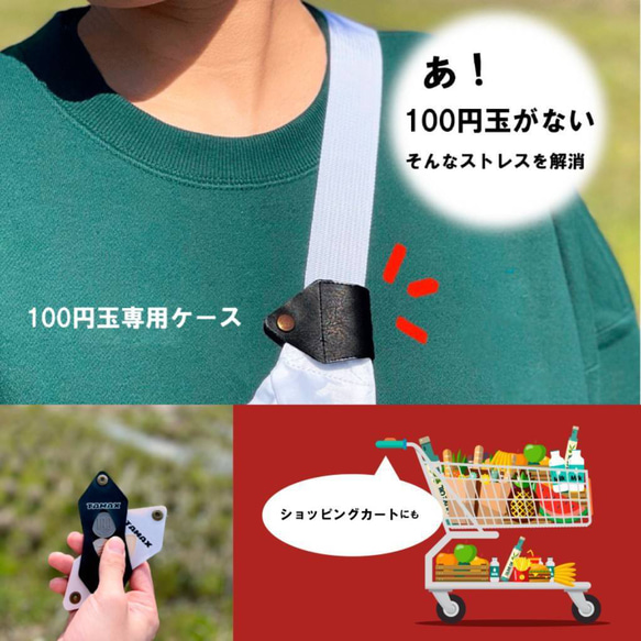 【ショッピングカートに最適！】100円玉専用ケース　HOOLD 1枚目の画像
