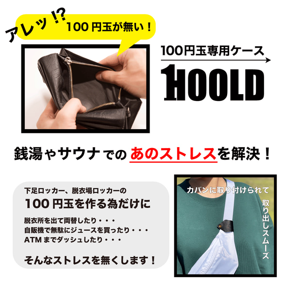 【ショッピングカートに最適！】100円玉専用ケース　HOOLD 2枚目の画像