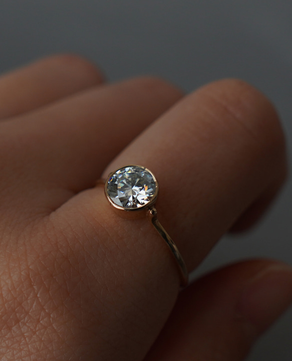 【K10】モアサナイト　リング　15号　0.94ct 9枚目の画像