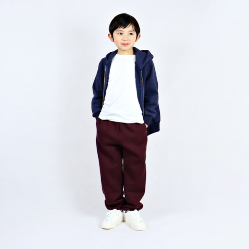 superloversページ　キッズ　スウェットパンツ　92cm 型紙】ワイドスエットパンツ(60-90/100-140) PT2342-BK ベビー
