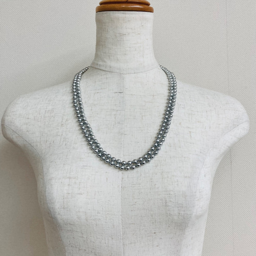 貝ベビーパール3Wayオールノットロングネックレス/約5.5mm約120cm