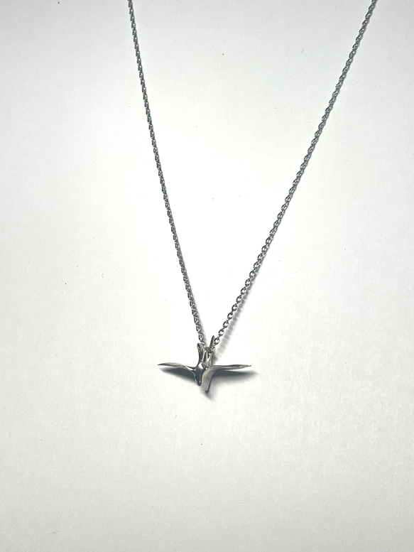 ハンドメイド ネックレス 鶴 折り紙 ネックレス・ペンダント