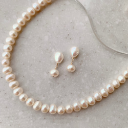 長く使える 高品質 淡水本真珠AAAネックレス/ピアスset 入学式 フォーマル テリ艶 14kgf 6月誕生石 9枚目の画像