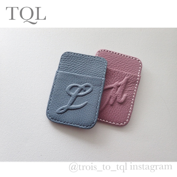 イニシャルポケットカードケース【TQL】 2枚目の画像