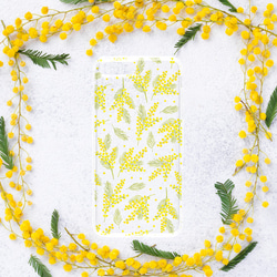 “Spring Mimosa”iPhone/Android 智慧型手機殼透明所有型號透明春季櫻花觀賞花卉圖案可愛 iPhone 第2張的照片