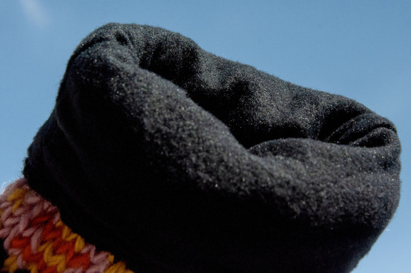 手編みウールニットソックス/ストライプソックス/ウールかぎ針編みストッキング/暖かいウールソックス - 北欧フェアアイル風オレン 13枚目の画像