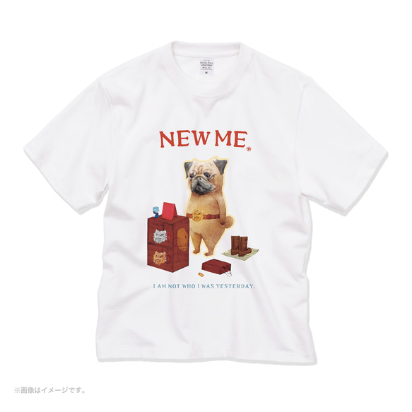 厚みのあるBIGシルエットTシャツ「NEW ME」/送料無料 4枚目の画像