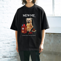 厚みのあるBIGシルエットTシャツ「NEW ME」/送料無料 1枚目の画像