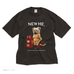 厚みのあるBIGシルエットTシャツ「NEW ME」/送料無料 5枚目の画像