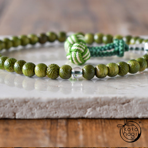 竹 木玉 水晶 数珠 念珠 略式数珠 一連 一重 お守り ブレスレット 神具