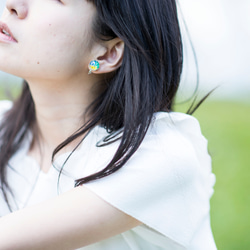 【3月限定】藍天櫻花：耳環/耳環【訂製】 第5張的照片