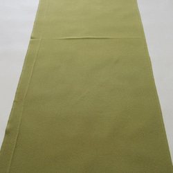 抹茶棕色 純正加賀友禪 素色 純絲丹後chirimen No.210 [長100cm x 寬36cm] 和服拆線日本布料 第2張的照片