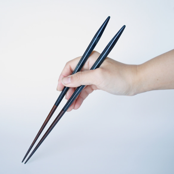 ワケありな逸品 漆の取り箸・菜箸「黒×青」Aタイプ 箸・箸置き うるし