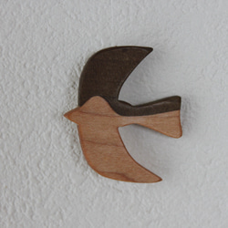 鳥木製モビール（ツートンカラー） 4枚目の画像