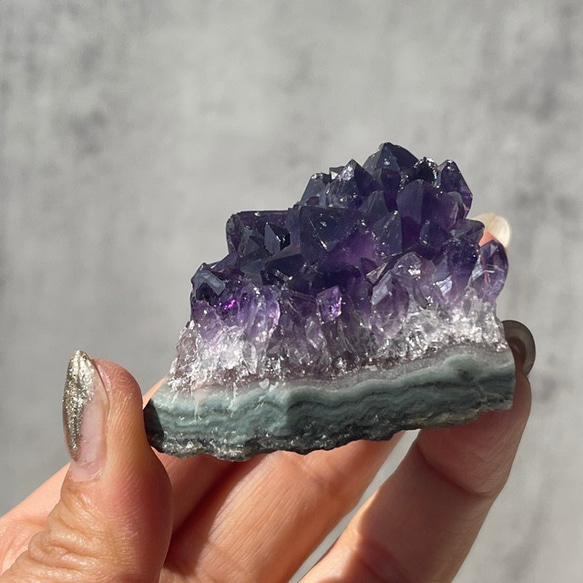 ウルグアイ産【アメジスト／紫水晶】クラスター（91.5g）鉱物 天然石 18枚目の画像
