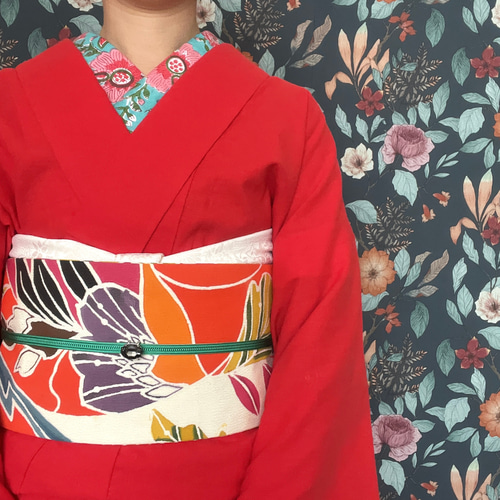 さらっと軽やか綿麻無地浴衣/トマトレッド 浴衣 花鹿 kajika