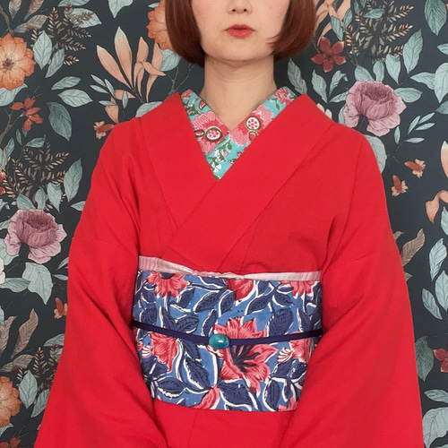 さらっと軽やか綿麻無地浴衣/トマトレッド 浴衣 花鹿 kajika 通販