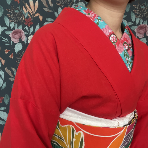 さらっと軽やか綿麻無地浴衣/トマトレッド 浴衣 花鹿 kajika