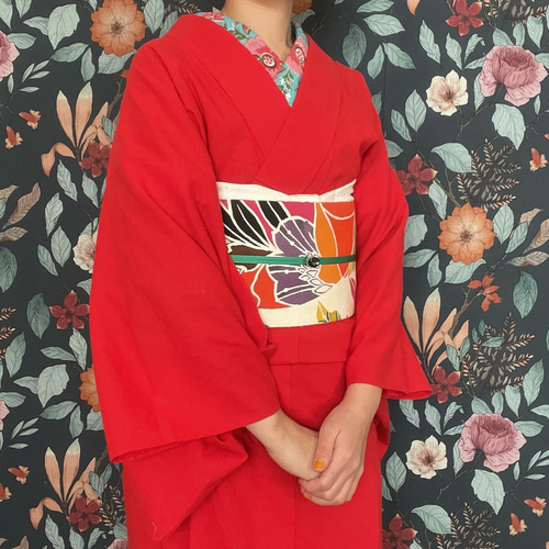 さらっと軽やか綿麻無地浴衣/トマトレッド 浴衣 花鹿 kajika 通販