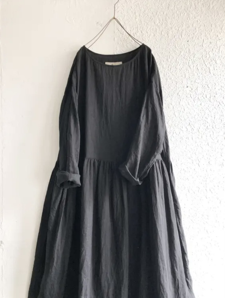 フレンチリネン　ウエスト切り替えギャザーワンピース 15,840円