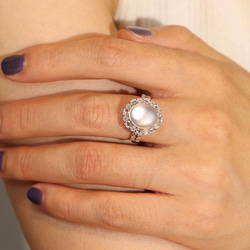 24-6 受注製作 極上品 高氷種 k18金ゴールド リング 指輪 天然 本翡翠 爪留め 天然ダイヤモンド 7枚目の画像
