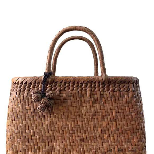 新品 山葡萄バッグ高級網代 手作り 山葡萄 手作り 籠バッグ 網代編み 内布あり (約)幅31×本体高さ24