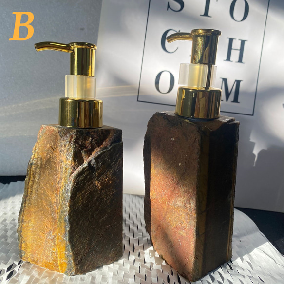 天然石の詰め替え用ボトル ポンプヘッド シャワー ヘアコンディショナー スキンケアローション 手指消毒剤 ch-657 5枚目の画像
