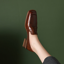 パンプス  ドライビングシューズ　本革 ローヒール ローファー  革靴   22～25サイズ2色1569 4枚目の画像