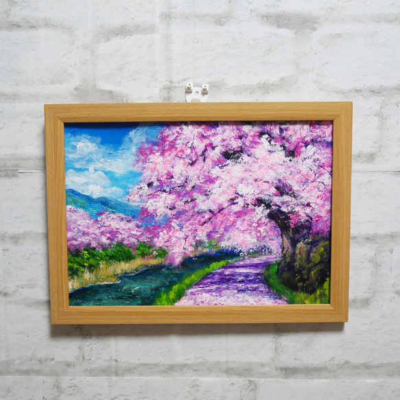 セール 登場から人気沸騰 【Çherry 絵画 絵 油彩画 油彩 油絵 blossom HR 絵画 road】 絵画