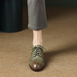 本革 オックスフォードシューズ レディース靴 靴 スニーカー  22～25サイズ３色H-870 4枚目の画像