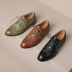 本革 オックスフォードシューズ レディース靴 靴 スニーカー  22～25サイズ３色H-870 17枚目の画像