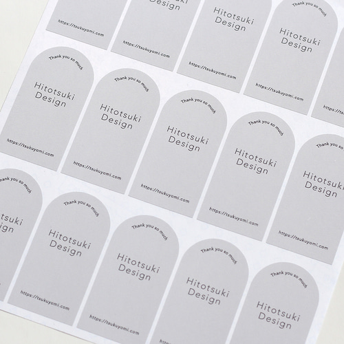 ショップシール 名入れ セミオーダー アーチ型 シール・ステッカー