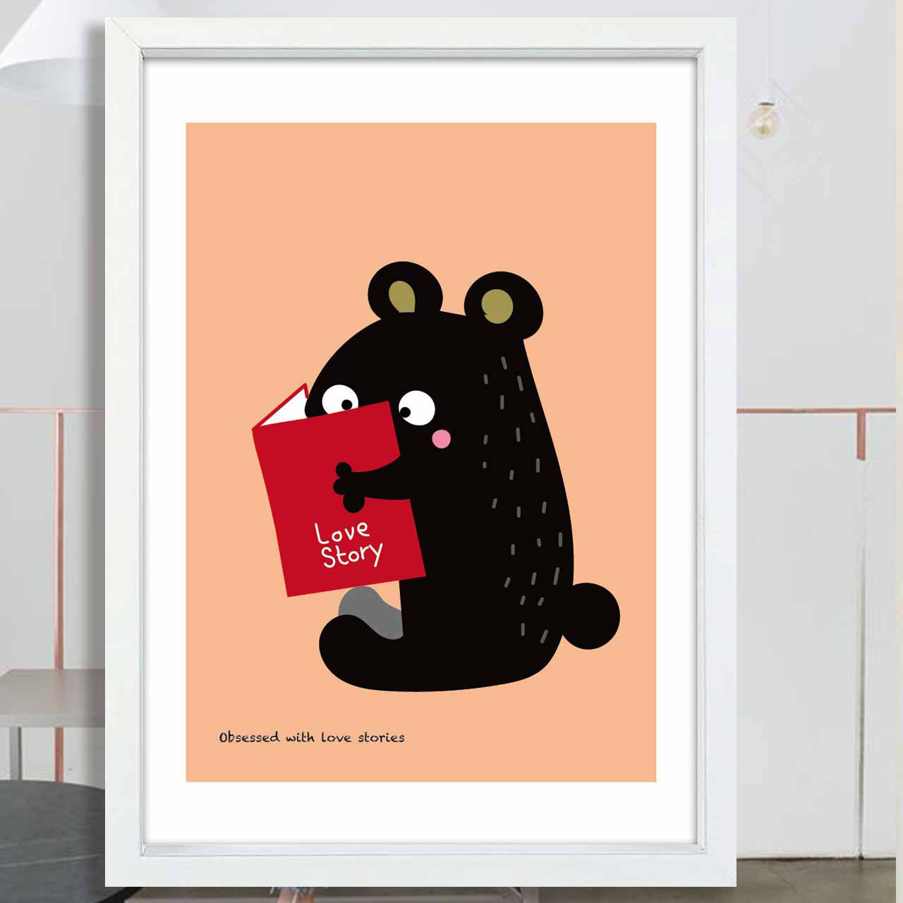 Love Story クマ　イラスト　ポスター　A4 A3 A2 A1　アート  　アートポスター　sei検索　2522