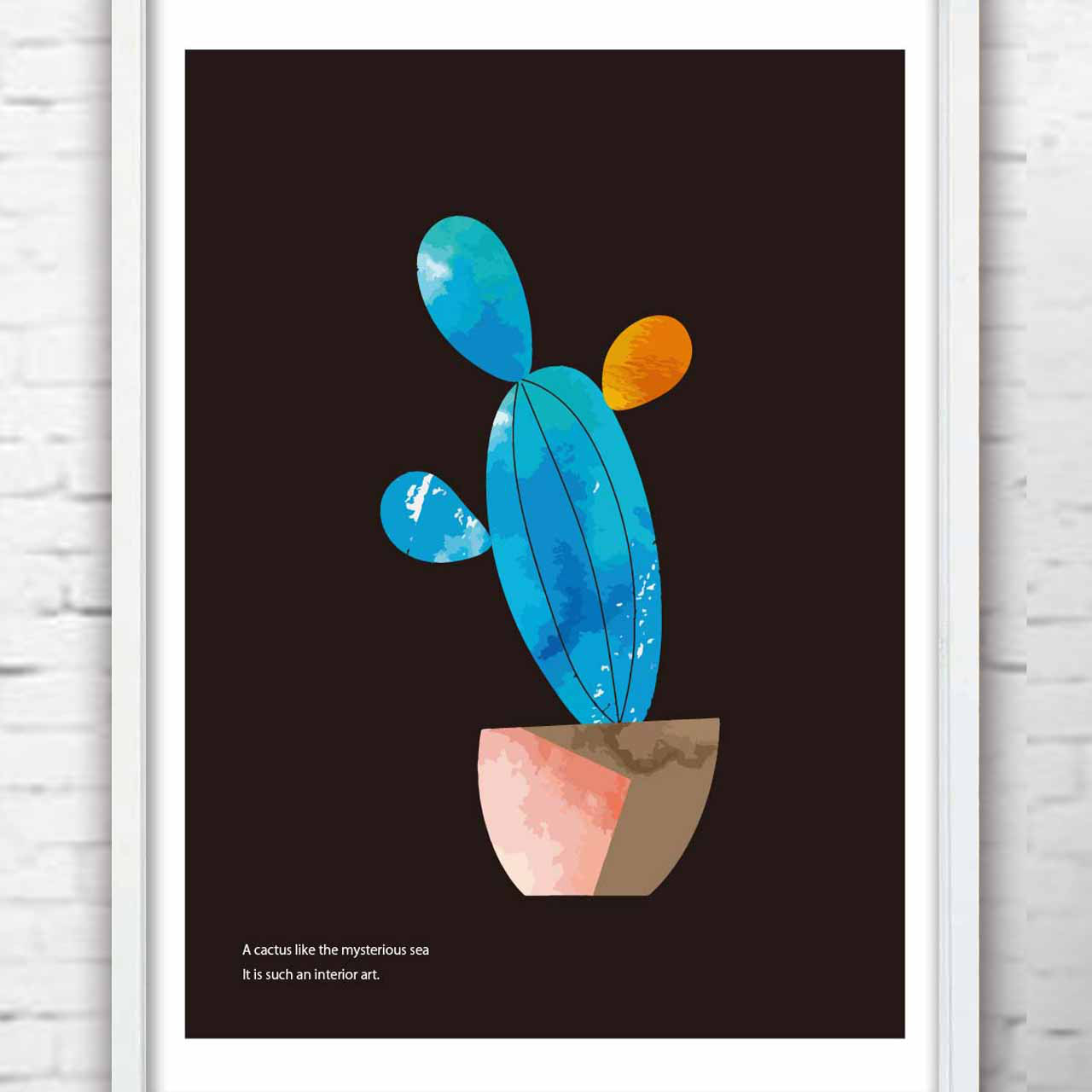 海のサボテン　イラスト　ポスター　A4 A3 A2 A1　アート  　アートポスター　sei検索新着順　944