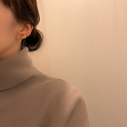 ラスト1点◆18kgp◆Twist coil earrings ステンレス　スチール　金属アレルギー　イヤリング　ピアス 5枚目の画像