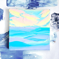 絵画 テクスチャーアート 海景 ホログラム パールカラー ビーチ 海の絵 Amazon.co.jp: 絵画 アクリル画 原画 海 砂浜 波 テクスチャー