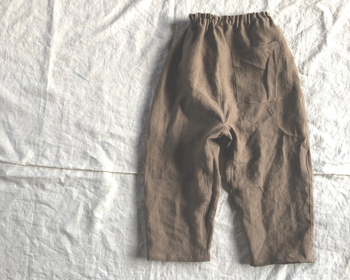 リネンの短めもんぺ モカ ロングパンツ nuuMonpe 通販 17357842