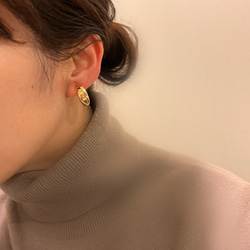 Twist hoop earrings   ツイスト フープイヤリング フープピアス　ステンレススチール　金属アレルギー 7枚目の画像